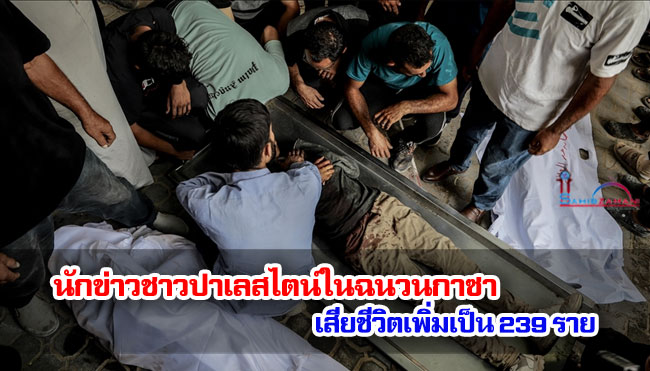 นักข่าวชาวปาเลสไตน์ในฉนวนกาซา เสียชีวิตเพิ่มเป็น 239 ราย