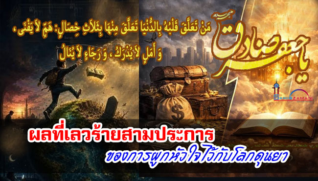 ผลที่เลวร้ายสามประการ ของการผูกหัวใจไว้กับโลกดุนยา